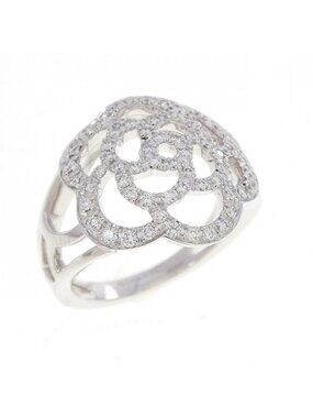 Chanel Camellia Ring White Gold